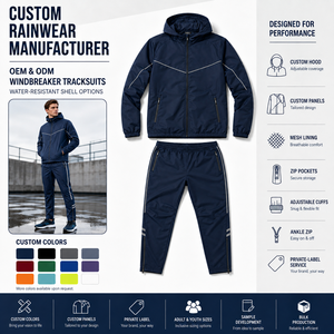 Conjunto de Chaqueta Cortavientos con Capucha y Paneles Raglán, Tejido Softshell Impermeable, Diseño de Paneles en las Mangas Raglán, Logotipo Bordado Personalizado - Product Image 4