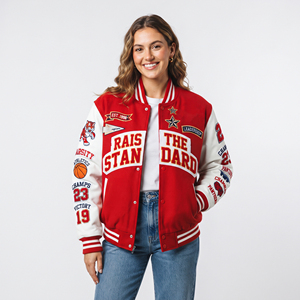 Vestes universitaires personnalisées pour femmes, vestes universitaires oversize, vestes universitaires style Letterman, vente en gros, patchs brodés, vestes universitaires de baseball - Product Image 1