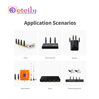 Antenne externe mobile ETEILY ET-3153R-SMMO durable 315 MHz 3 dBi en caoutchouc pour connecteur SMA, profil bas, communication externe