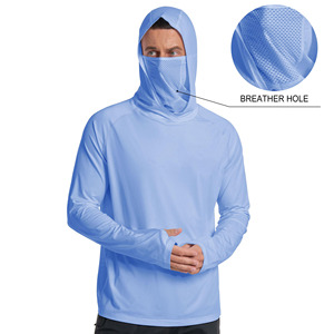 Sweat à capuche de pêche personnalisé OEM pour homme, imprimé par transfert thermique, respirant, manches longues, protection solaire UPF 50, haute performance - Product Image 3
