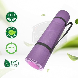Tapis de yoga léger en PVC de haute qualité, double couche, antidérapant, avec sangle de transport pour l'entraînement physique - Product Image 4