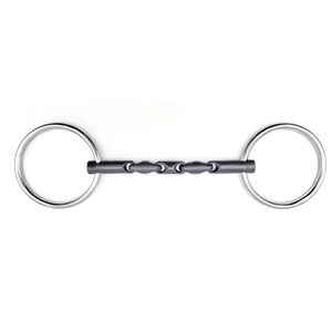 Heavy Duty Stainless Steel Made Round Handle Horse Products Double Jointed <b>Titanium</b> Equestrians Use Bits For Better Control - Product Image 6