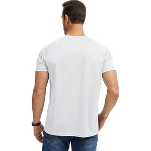 Chemise Henley pour homme, t-shirt basique, respirant, anti-transpiration, boutonné, manches courtes, décontracté, été, mélange de coton, léger - Product Image 6