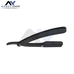 Navaja de Barbero Profesional de Acero Inoxidable con Bloqueo Giratorio, Negra, de Una Sola Hoja Afilada, para Afeitar la Cara y Desbastar en Salones de Peluquería - Product Image 5