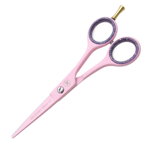 Ciseaux de barbier professionnels Kounain roses, droits, tranchants, pour droitiers, en acier inoxydable, personnalisés pour la coupe de cheveux et la beauté - Product Image 2