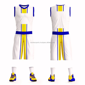 Maillots et ensembles d'uniformes de basketball sans manches 100 % polyester de haute qualité à prix abordable avec noms d'équipe personnalisés - Product Image 2