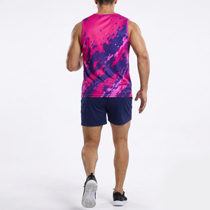 <b>Men's</b> Summer <b>Sports</b> <b>Vest</b> Crew Neck Elastic Fitness Running Sleeveless Shirt High Quality Color full Tank Tops <b>for</b> <b>Men</b> - Product Image 4