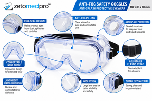 Anti-Fog Sealed Safety Goggles Anti-Splash Protective Eyewear PC <b>Lens</b> Safety <b>Glasses</b> for Jewelry Making Polishing Metalwork - Product Image 6