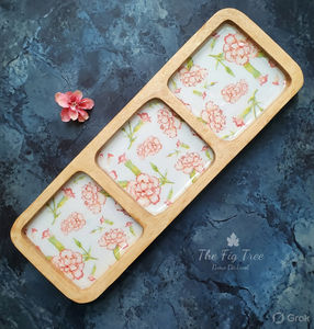 Bandeja de madera con diseño artesanal recién elaborado, bandeja de madera con estampado en esmalte, bandeja de esmalte, bandeja impresa a un precio muy bajo - Product Image 2