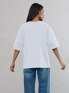 Camiseta de Verano para Mujer al por Mayor, de Alta Calidad, Sencilla, Casual, Holgada, Cómoda, Transpirable, de Algodón Ecológico, Estilo Informal - Product Image 6