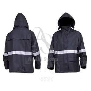 Conjunto de Ropa Impermeable de Alta Visibilidad, Transpirable y de Secado Rápido con Cremallera, Franjas Reflectantes, Traje de Lluvia con Capucha para Seguridad Industrial, OEM - Product Image 1