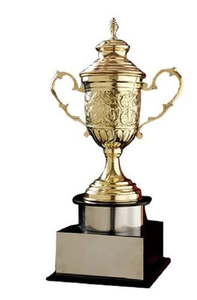 Copa de Trofeo de Campeonato Ornamental con Acabado Dorado Premium, Asas Decorativas, Diseño en Relieve y Base Elegante para Deportes - Product Image 2