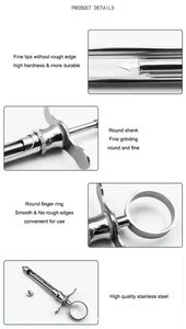 Seringue d'aspiration dentaire Cook-Waite d'Azicon - Seringue d'aspiration dentaire autoclavable en acier inoxydable de type CW, outils d'anesthésie - Product Image 2