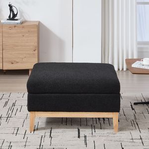 Poggiapiedi/Divanetto da Caffè Reversibile da 86 cm (33.86 pollici) con Coperchio, Base in Legno Imbottita, Gambe in Legno di Gomma per Stoccaggio e Utilizzo come Poggiapiedi - Product Image 2