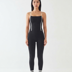 Leggings sans couture taille basse pour femme, brossés, noirs unis, effet ventre plat, pour yoga, entraînement, course, gym, fitness et activités sportives - Meilleures ventes - Product Image 3