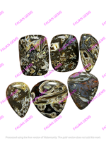 Magnifique Agate Turritella Naturelle, Cabochon en Pierre de Forme Mixte, Taille Personnalisable, pour la Fabrication de Bijoux, FIJAN GEMS, 1 Pièce