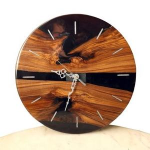 Premium Handmade Red Epoxy Resin Wooden Wall <b>Clock</b> Elegant Design Wooden Epoxy Wall <b>Clock</b> for Sale Low Price - Product Image 2