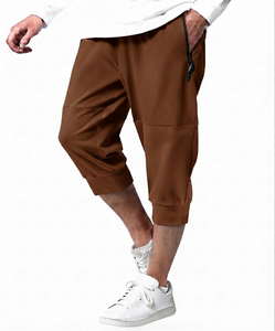 Shorts d'été personnalisés pour hommes grandes tailles, coupe fuselée, jambes larges, décontractés, sportifs, avec cordon de serrage, pour le basketball et le streetwear - Product Image 4