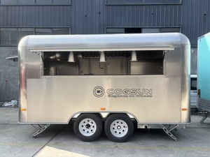 Quiosco de Café Móvil, Camión de Comida Rápida, Remolque de Comida Móvil de Acero Inoxidable con Equipamiento de Cocina Completo - Product Image 1
