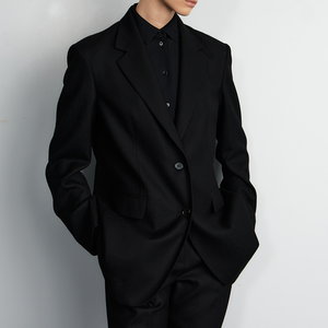 Veste de style blazer en laine 100% premium avec boutons en corne - Product Image 4