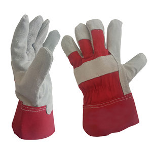 Custom Logo Safety Leather Working <b>Gloves</b> In Low Price Men Leather Work <b>Gloves</b> For Hand Safety - Product Image 1