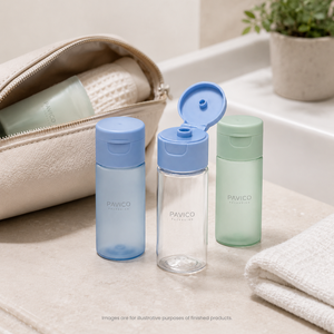 ขวดเครื่องสำอางพลาสติก PET แบบพกพา Pavico Slim ฝาเปิดปิดแบบพลิก สำหรับโลชั่น/แชมพู ได้รับการรับรองมาตรฐาน ISO ผู้ผลิตจากเวียดนาม ปรับแต่งได้ - Product Image 5