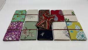 Silk Screen Printed Cotton Handmade Paper <b>Journal</b> Notebook with Fabric Cover Eco Friendly <b>Writing</b> Diary OEM Wholesale - Product Image 3
