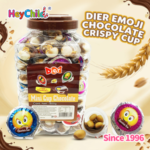 Chocolate al por mayor personalizado con etiqueta privada, mini tazas de chocolate con centro crujiente, textura de chocolate suave, paquetes portátiles, dulce, OEM - Product Image 6