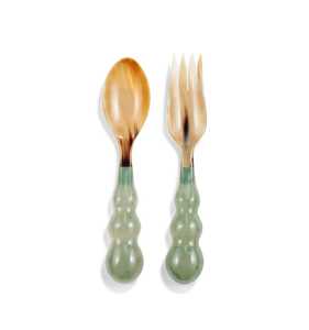 Ensemble de serveurs à salade avec poignée design bulle, respectueux de l'environnement, design classique, tendance, compatible lave-vaisselle - Product Image 1