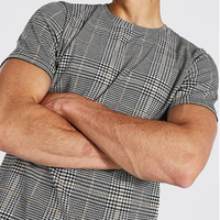 Setelan Celana Pendek Kasual Musim Panas Pria dengan Kaos Lengan Pendek, Setelan Olahraga 2 Potong Bahan Rajut Polyester/Katun, Merek Pinco Sports