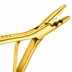 Pinzas Profesionales de Acero Inoxidable Doradas para Extensiones de Cabello, Herramientas para Remover Anillos Micro - Product Image 3