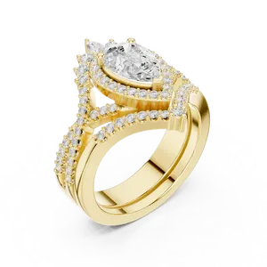 Sensacional Anillo de Oro con Diamante Cultivado en Laboratorio de 3.00 Quilates, Detalles Geométricos Laterales, Unisex, Prestigioso, para Aniversario o Boda - Product Image 2