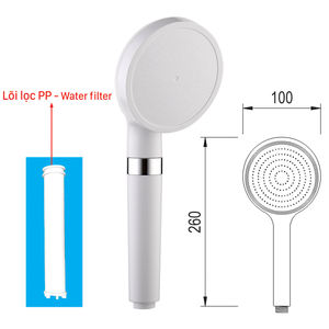 TS94 Salles de bains modernes personnalisables Cuisines Pommeau de douche en plastique ABS poli pour hôtels-OEM/ODM KSN Vietnam Factory - Product Image 1