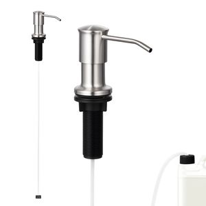 Dispenser di Sapone per Lavello da Cucina in Acciaio Inossidabile con Tubo di Prolunga da 120 cm - Funzione Integrata per Sapone da Cucina sul Piano di Lavoro - Product Image 6