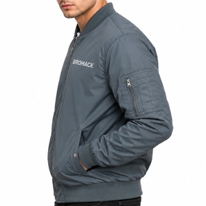 Blouson Bomber Homme Léger Style Décontracté avec Fermeture Éclair Frontale, Col Montant, Poches Latérales et Poignets Côtelés – Vente en Gros - Product Image 3