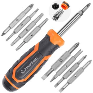 Set di Cacciaviti Portatile Multiuso Tutto-in-Uno da 18 Pollici con Punte Piatte/Philips/Pozi/Torx/Quadrate - Product Image 1