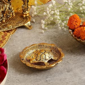 Tortue Feng Shui en métal sur plateau, objet décoratif pour la maison, figurine de tortue porte-bonheur pour la décoration Vastu, bureau, hôtel - Product Image 6