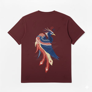 T-shirt décontracté tendance avec broderie vieillie, en coton doux et confortable pour le quotidien - Product Image 6