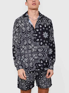 2025 ropa de hombre conjuntos de verano de 2 piezas OEM diseño de logotipo personalizado estilo de calle de talla grande bloque Color algodón hombres conjunto doble - Product Image 2