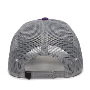 Casquette Trucker 6 Panneaux Gris Violet en Maille Réglable avec Fermeture Snapback – Casquette de Baseball Classique Décontractée – Personnalisable avec Logo – Vente Flash - Product Image 6