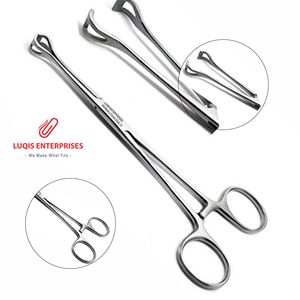 Pinzas para tejidos Babcock con mandíbulas extra delicadas, pinzas quirúrgicas de agarre, instrumento médico quirúrgico de acero inoxidable - Product Image 1