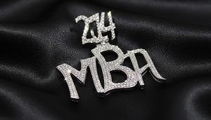 จี้ตัวอักษรชื่อแบบกำหนดเอง สไตล์ฮิปฮอปสุดหรู เงินแท้ 925 ประดับโมอิสซาไนต์ ชุบโรเดียม - Product Image 2