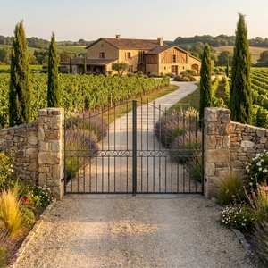 Puerta Batiente Manual de Hierro con Recubrimiento en Polvo Estilo Europeo, Duradera para Uso en Exteriores y Granjas, Diseño Tradicional, Fácil Instalación - Product Image 5