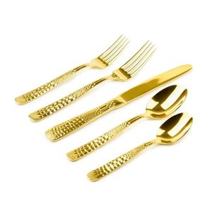 Latest Metal Flatware Set With <b>Black</b> Enamel Handle Copper Plated for Wedding & Hotels Elegant Dinnerware Cutlery Sets - Product Image 5