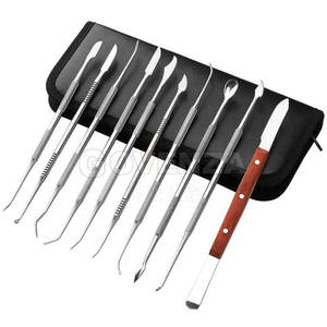 Juego de Instrumentos para Tallar Cera de Laboratorio Dental, 10 Piezas, Acero Inoxidable, Agarre Ergonómico Manual, con Estuche de Almacenamiento para Laboratorio Dental - Product Image 3