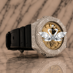 Designer Style Sports Watch Black Strap Gold Dial Premium Fashion Watch - Product Image 2