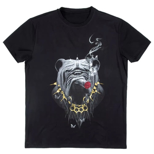 Wholesale O-Neck <b>Crop</b> <b>Top</b> Private Label Sun Fade T-Shirts With <b>Rhinestone</b> Oversized Fit Breathable Men's T-Shirts - Product Image 2