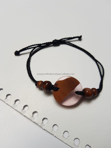 สร้อยข้อมือประดับอัญมณีแฟชัน2024กำไลข้อมือส่วนบุคคลทำจากไม้และเรซินสำหรับชายและหญิง - Product Image 4