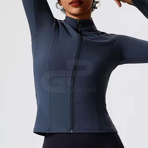 Veste de yoga tendance pour femme, tissu léger, fermeture éclair intégrale, coupe ajustée, veste de sport pour entraînement fitness et course à pied - Product Image 4
