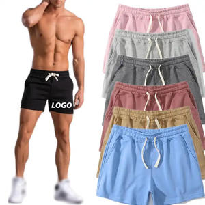 Shorts pour hommes personnalisables en jersey décontracté d'été, en molleton 100% coton, imperméables et respirants, avec fermeture à cordon, entrejambe de 5 pouces - Product Image 1